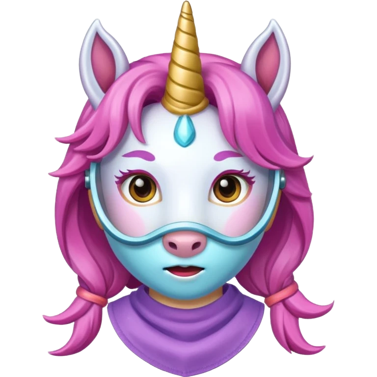 unicorn face mask scout girl emoji