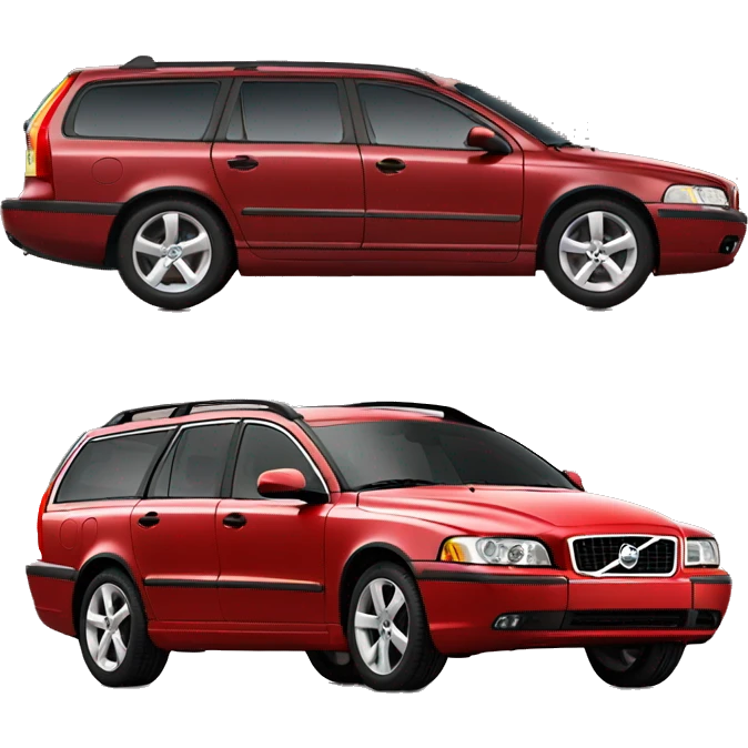 Red Volvo v70 emoji