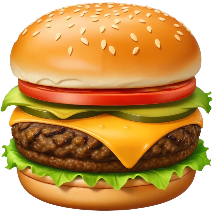 hyper realistic cheeseburger emoji