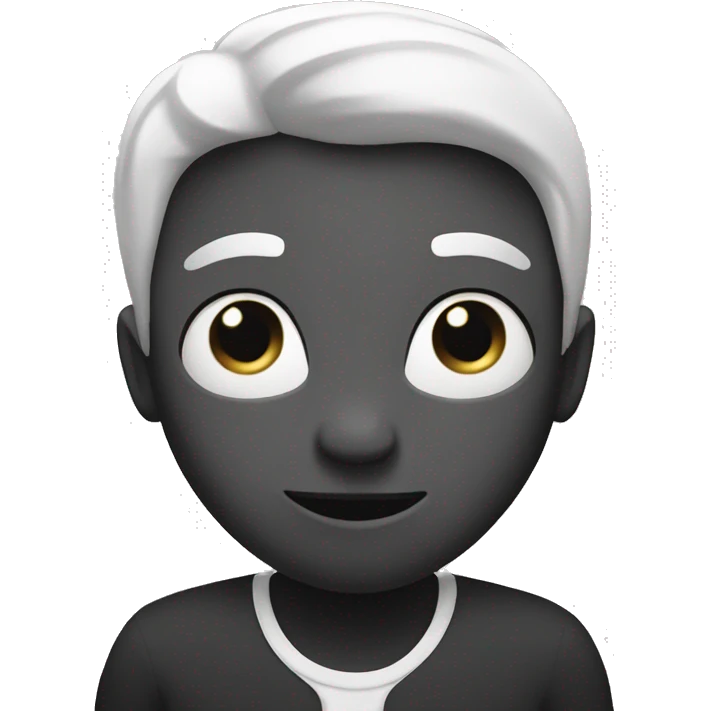 black and white heart emoji