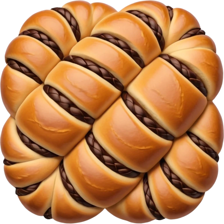 sweet romanian bread with cacao lines inside emoji