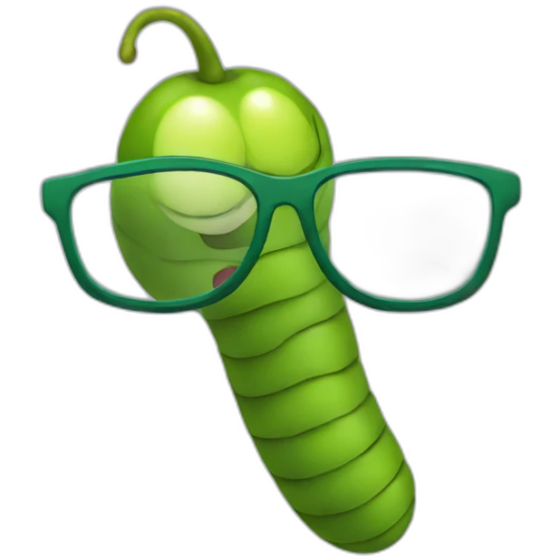 worm with vine glasse emoji