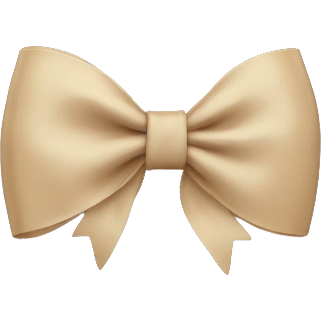 Beige bow emoji