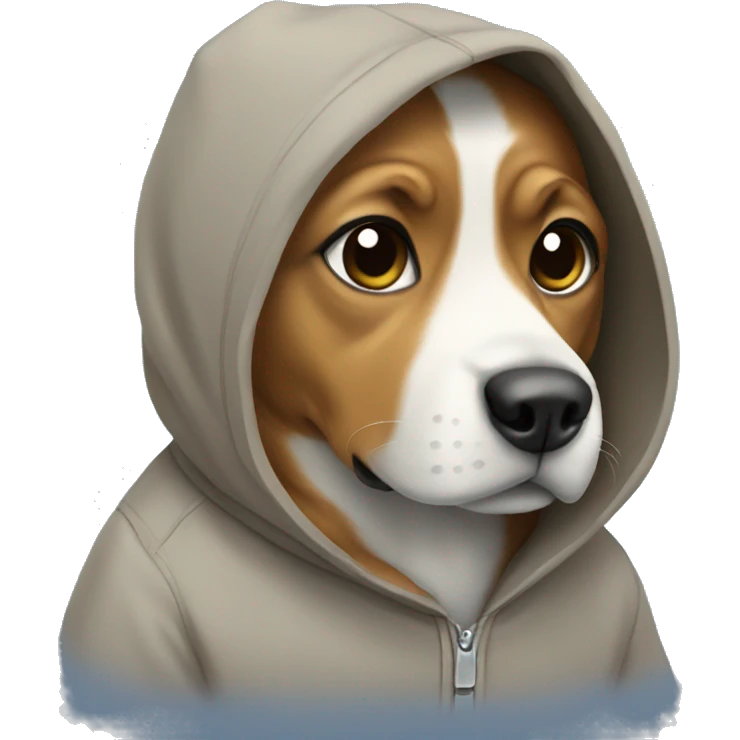 Dog in hoodie emoji