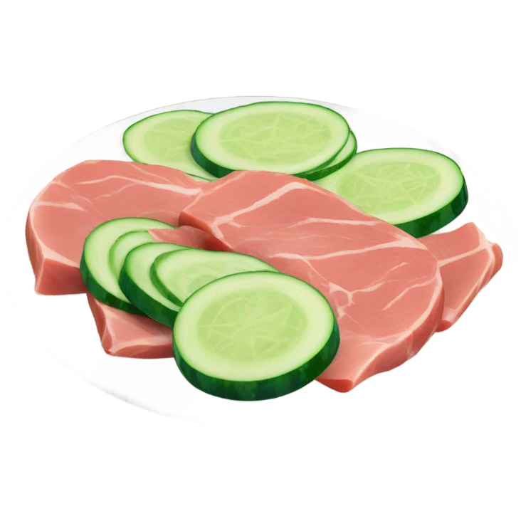 Tuna and cucumber  emoji