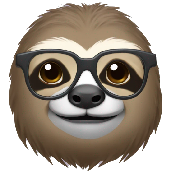 Sloth with glasses emoji