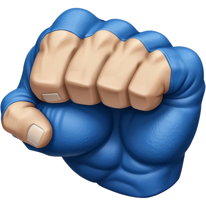 Blue fist emoji