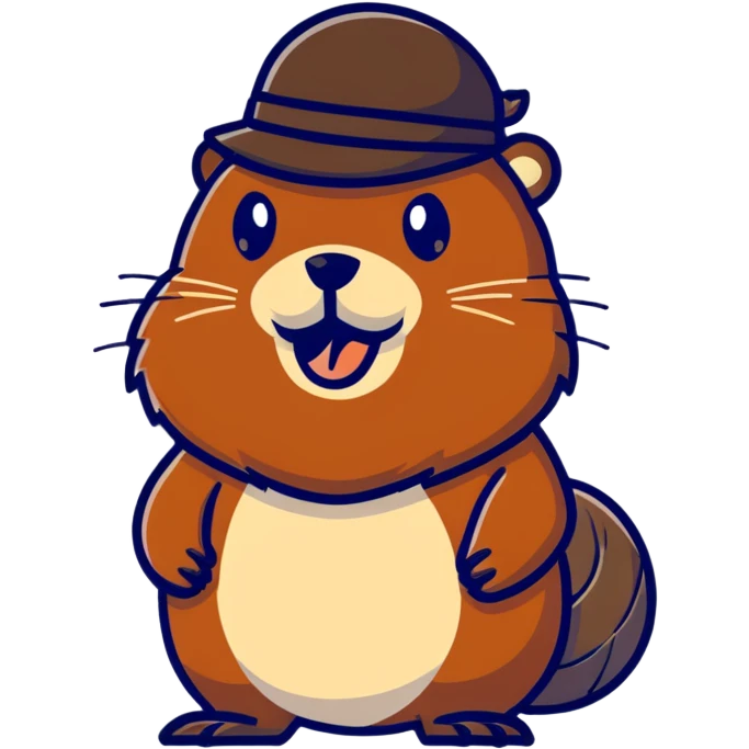 beaver with a beard emoji