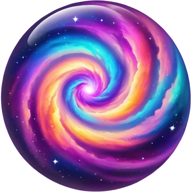 galaxy nebula orb, glowing, vibrant colors emoji