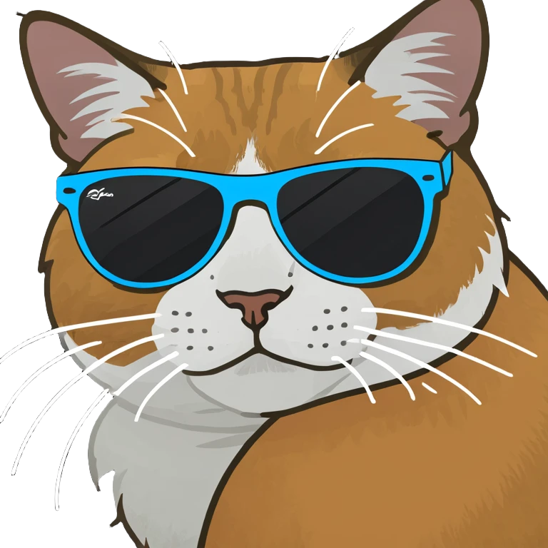 Cat with sunglasses emoji