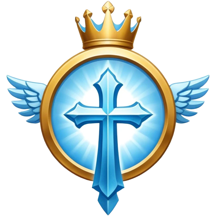 Apostle's emblem with a touch of light blue emoji