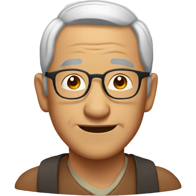 asian grandpa receding hairline glasses smiling emoji