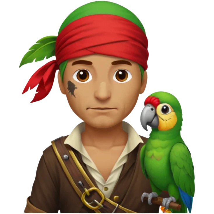 pirate and parrot emoji