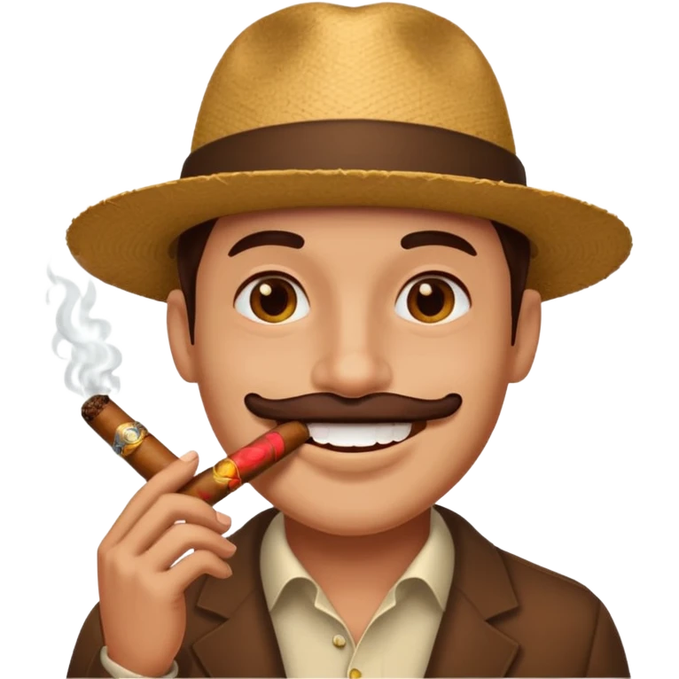 😄con un sigarro en la boca emoji