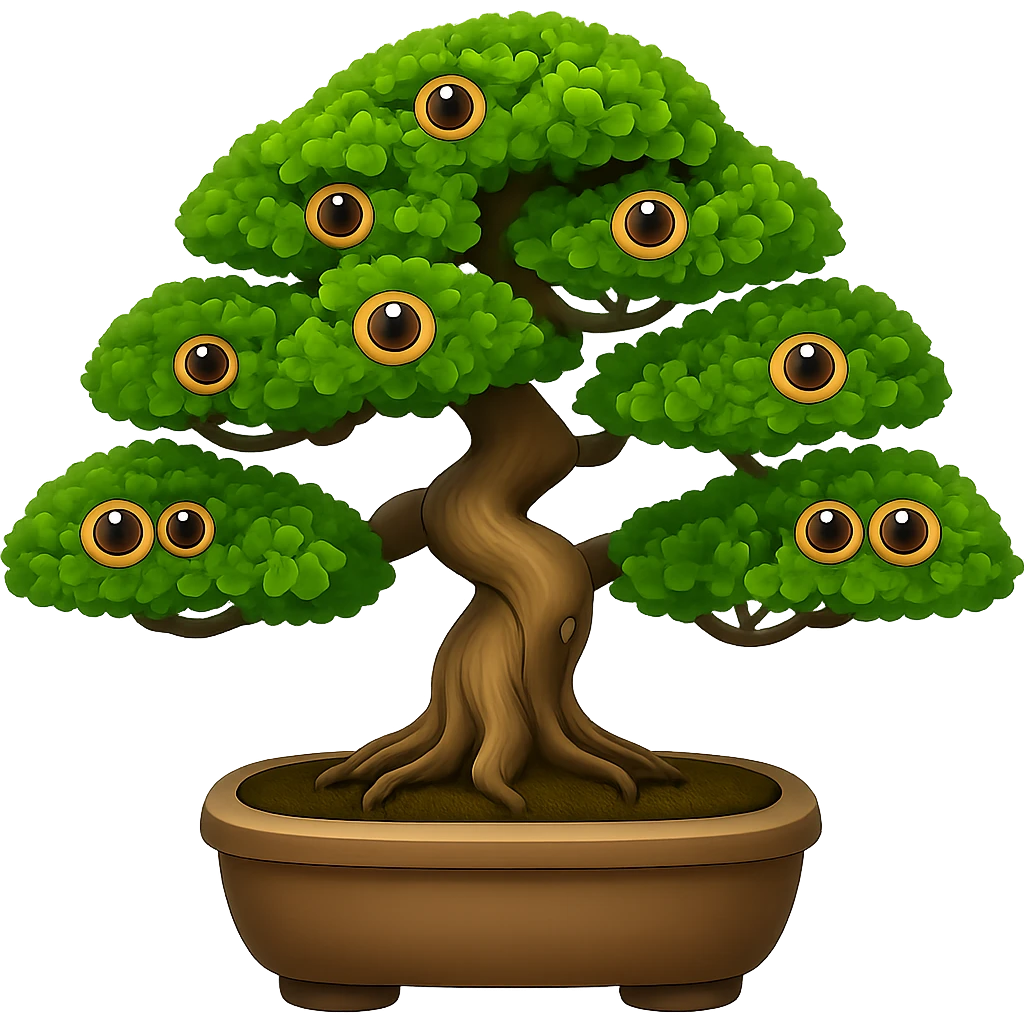 Make the eyeballs much bigger in the style of apple style emojis with transparent background. emoji