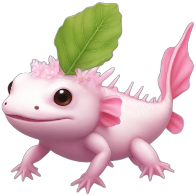 Axolotl sakura emoji