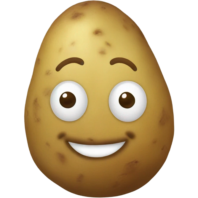 potato emoji without eyes and face emoji