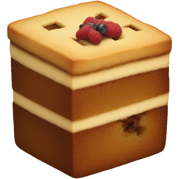 Ancient Maji bearing pound cake emoji