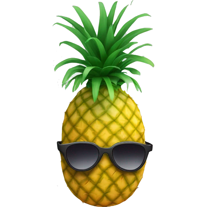 Upsidedown pineapple wearing sunglasses emoji