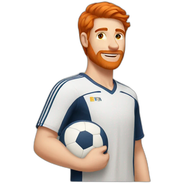 A redhead guy who play volley emoji