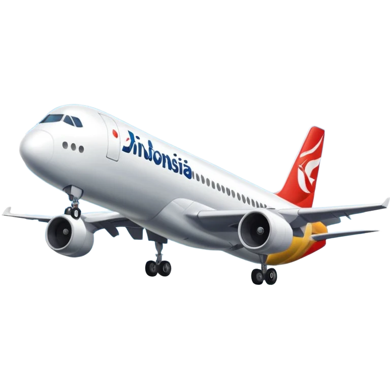 Indonesia airlines take off in airport emoji