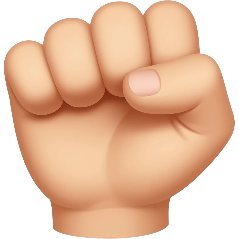 Hide the thumb in the fist emoji