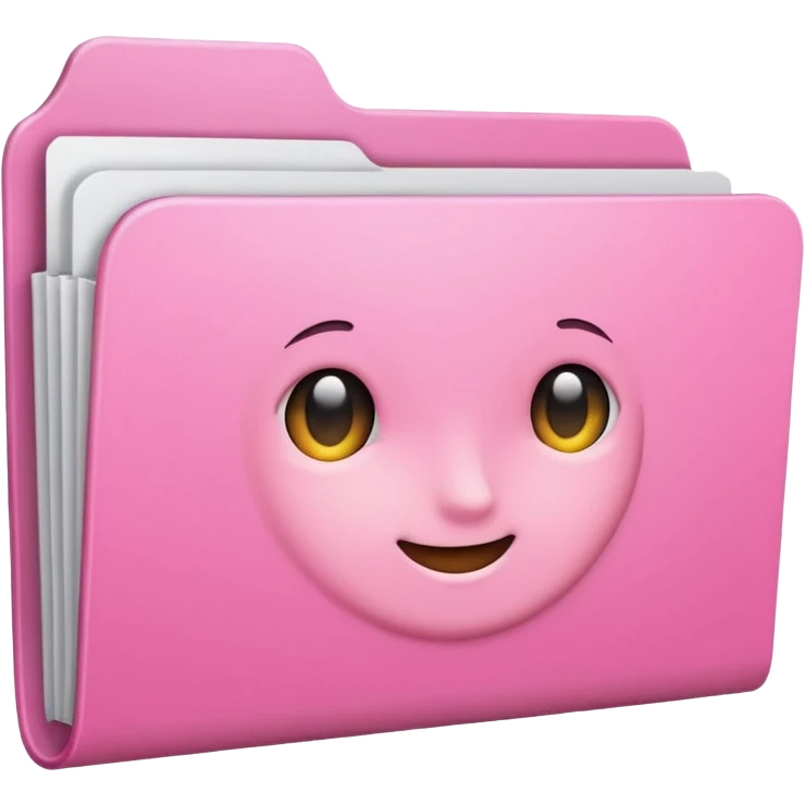 simple pink folder emoji