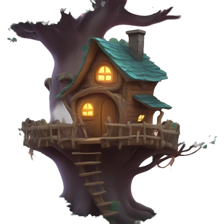 Cute magical treehouse  emoji