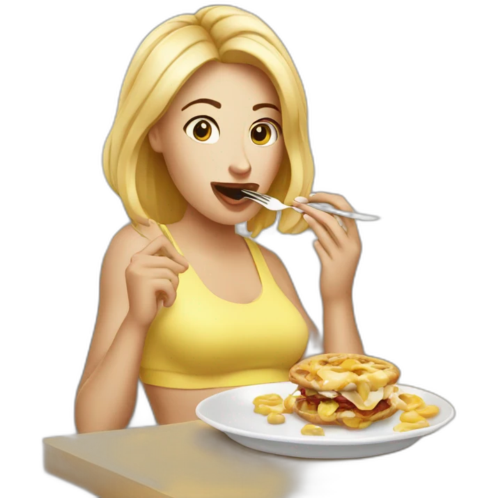 attractive pose white woman eats popsickle emoji