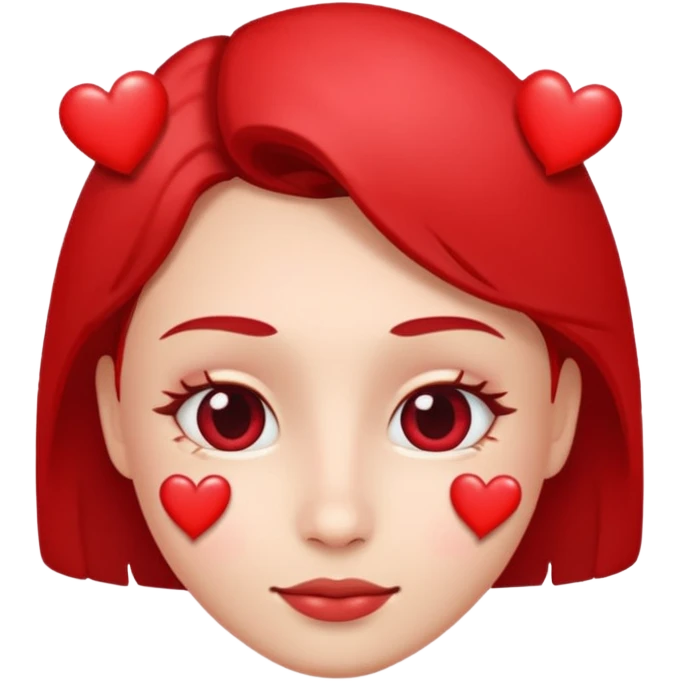 face with hearts emoji