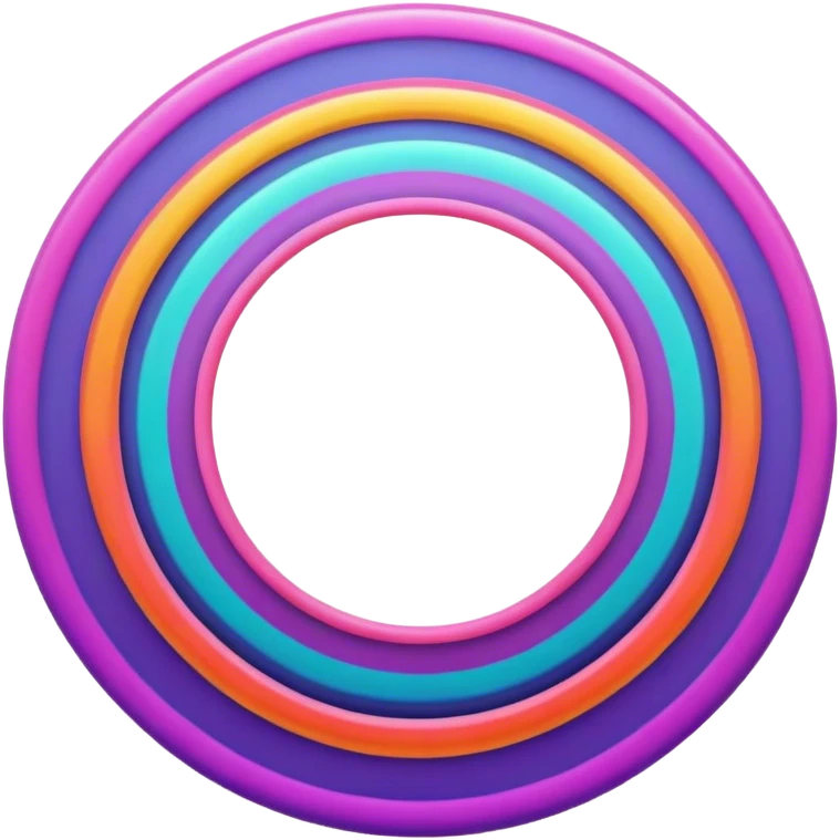 Psychedelic colored circle Border emoji
