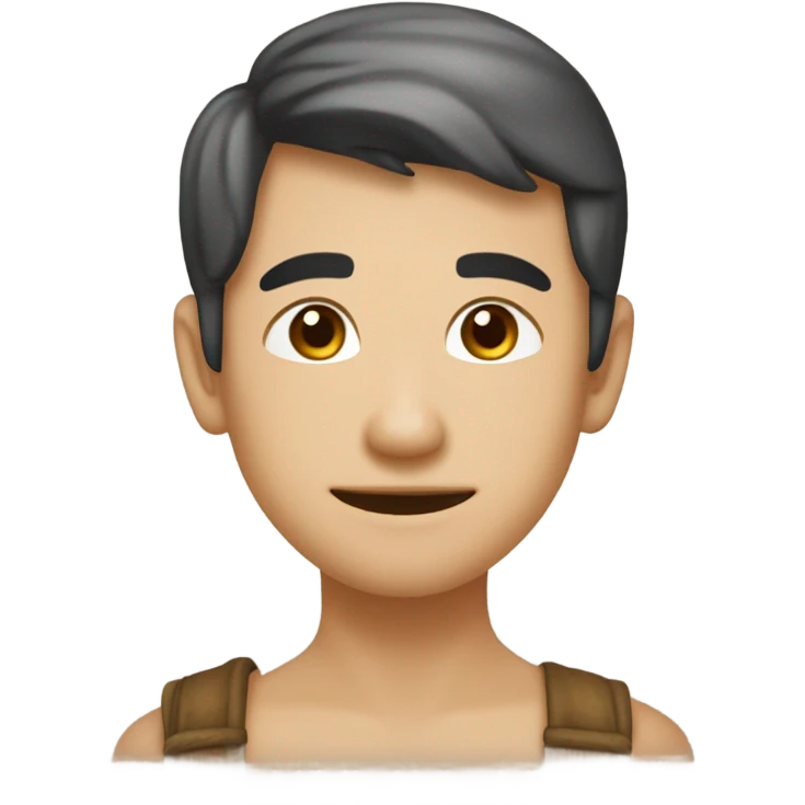 เด็กชายผิวขาวใส่แมคบุ๊คและแว่นตา emoji