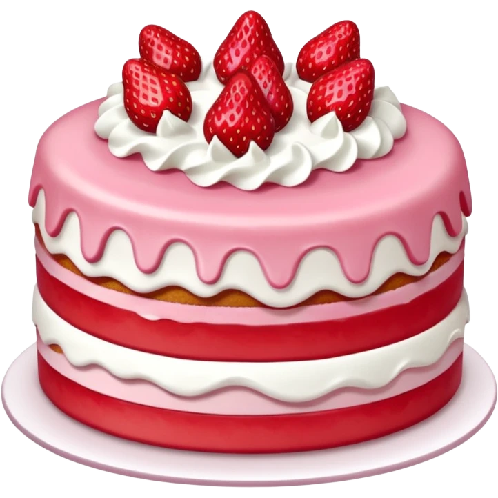 Generate a strawberry cake emoji
