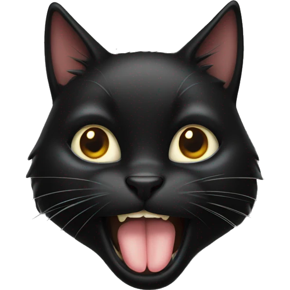 black cat licking its paw emoji