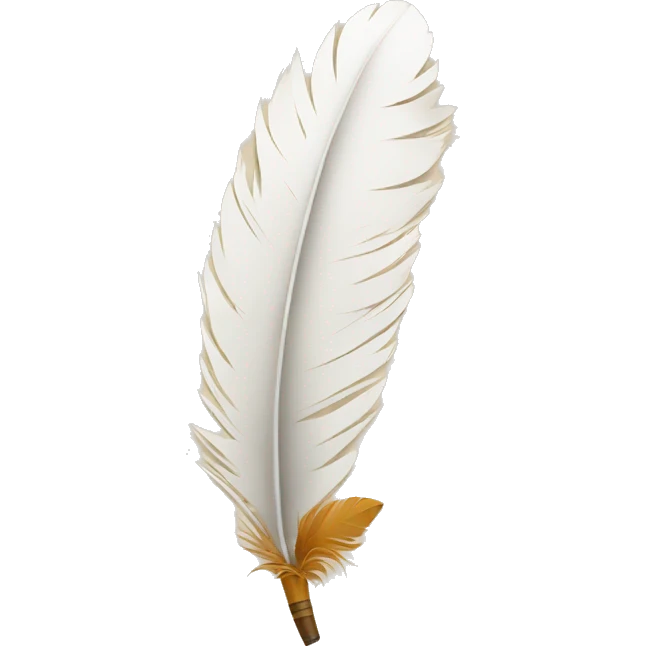 a feather quill and paper emoji