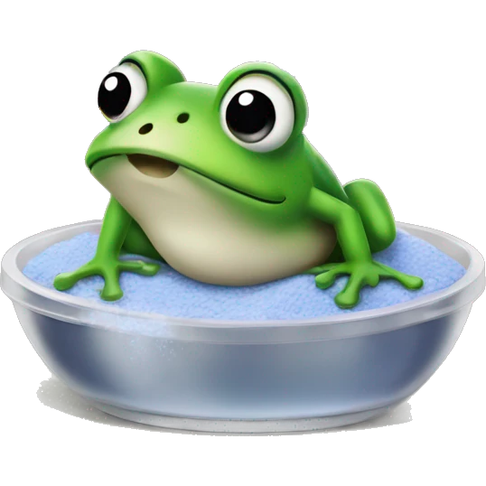 Frog sniffing powder emoji