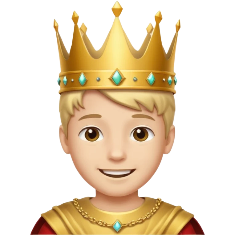 boy wearing a crown emoji