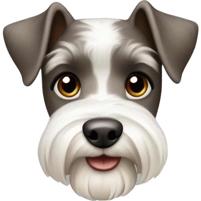 Mini schnauzer white and brown emoji