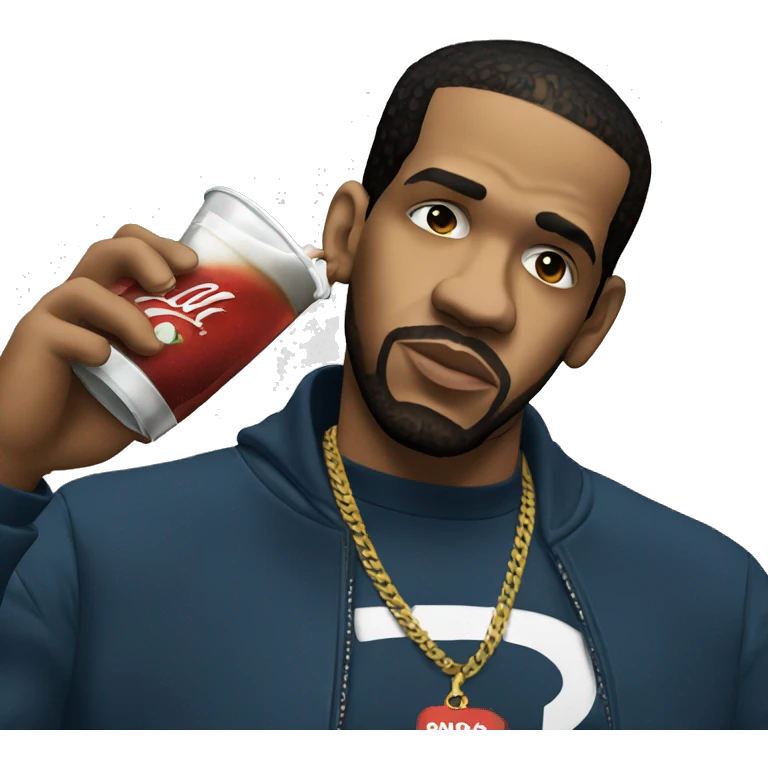 Lloyd Banks drinking coca emoji