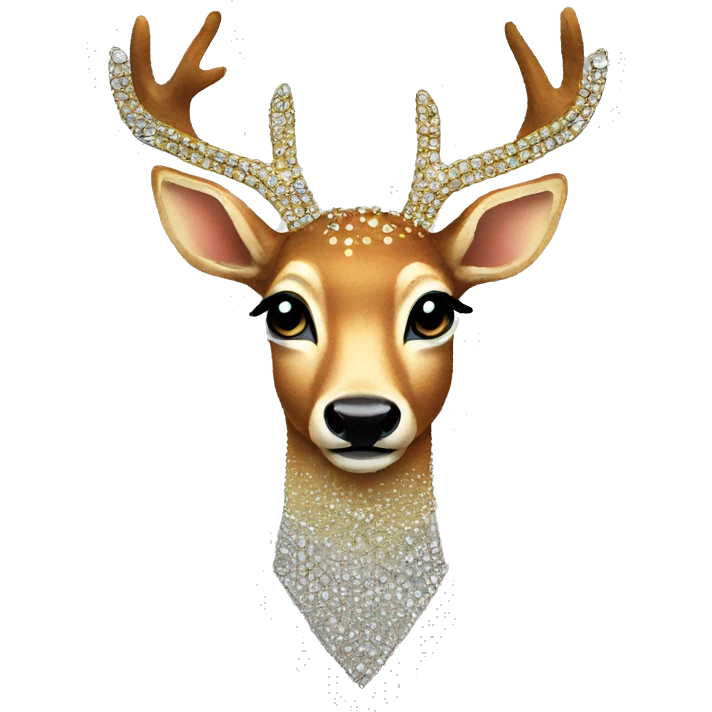 Deer in rhinestones emoji