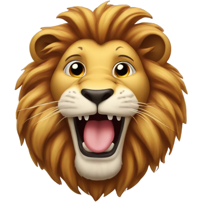 Lion blowing a kiss emoji
