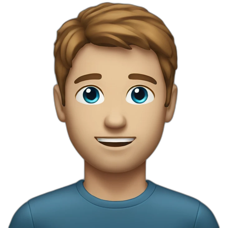 man-with-brown-hair-and-blue-eyes emoji