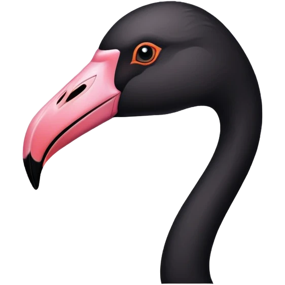 handsome black flamingo emoji
