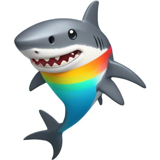 A shark wearing a swim suit  emoji