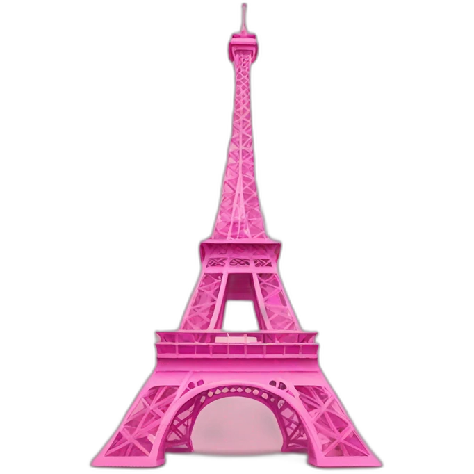 Pink eiffel emoji