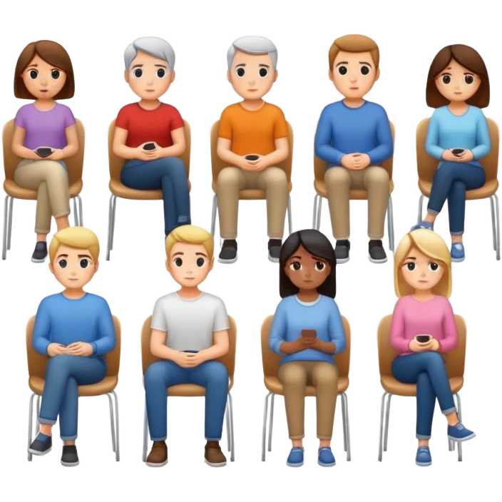 people facing away sitting in chairs emoji