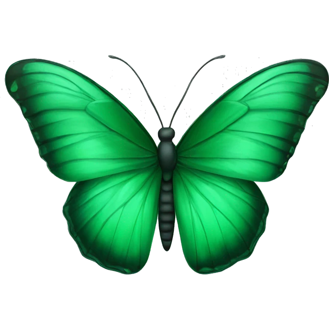 Emerald green butterly in iphone design emoji