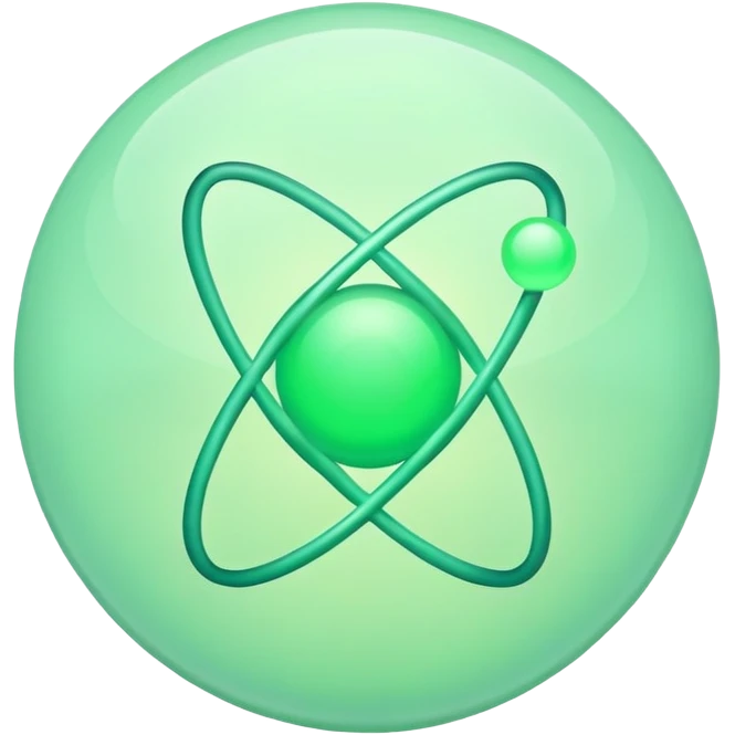pastel green atom emoji