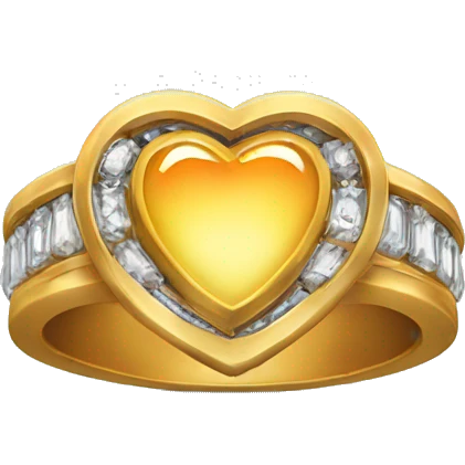 Ring inside hart emoji