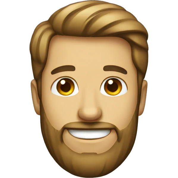 smiling male portrait with beard emoji